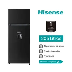 HISENSE - Refrigeradora Hisense 205LT Top Mount RT205N1ABA