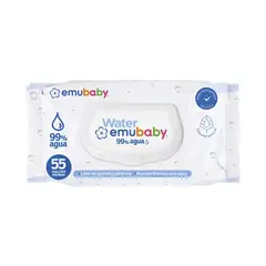 EMUBABY - Toallitas Húmedas Emubaby Water Empaque 55 Und