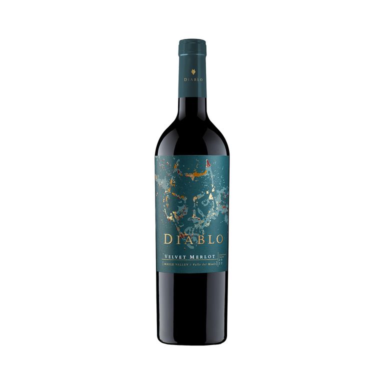 Vino Tinto Diablo Velvet Merlot Botella 750 mL