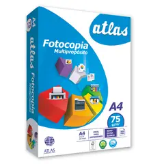 ATLAS - Papel Fotocopia Atlas A4 Multipropósito 75Gr 500Un