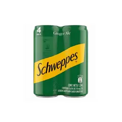SCHWEPPES - Bebida Gasificada Schweppes Ginger Ale Pack 4 Latas 310 mL