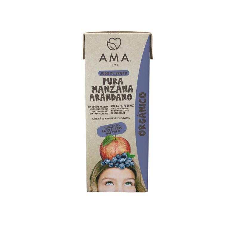 Jugo Ama Time Manzana Arándano Caja 200 mL