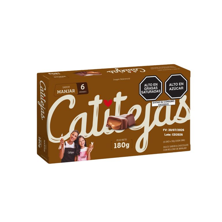 Chocotejas Catitejas Manjar Display 180 g