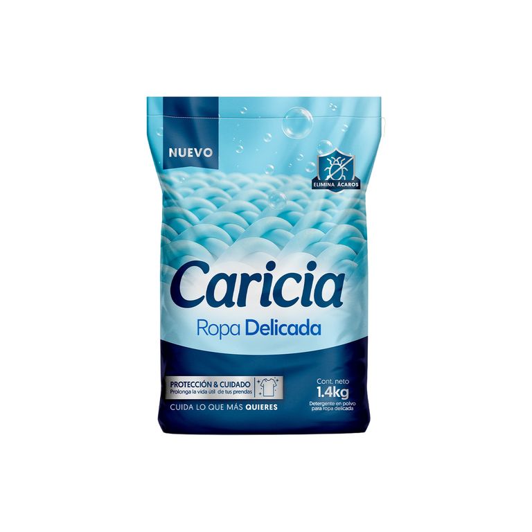 Detergente en Polvo Caricia Ropa Delicada Bolsa 1.4 Kg