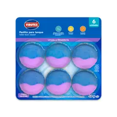 VIRUTEX - Pastilla para Inodoro Virutex Lavanda Antibacterial Pack 6 Und
