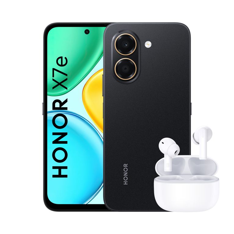 Celular Honor X7E 6+256Gb Midnight Black+Earbuds