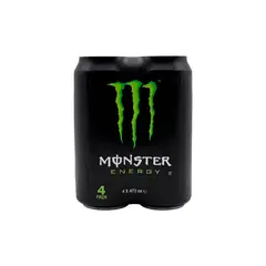 MONSTER - Bebida Energizante Monster Energy Pack 4 Latas 473 mL