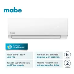 MABE - Aire Acondicionado Mabe Tradicional 9000Btu Mmt09Cdbwcc32Ec1